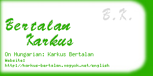 bertalan karkus business card